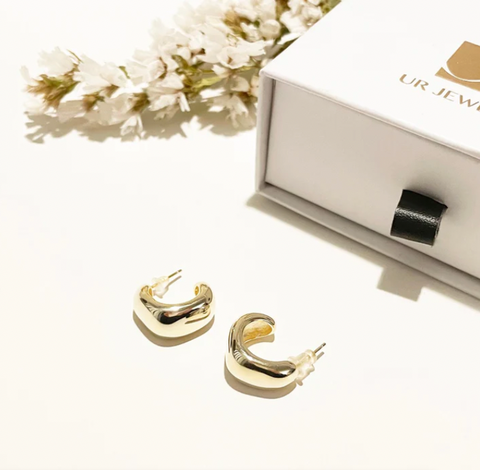 geometric dome earrings