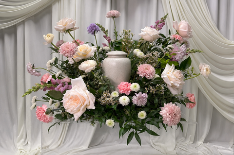 garden urn arrangement