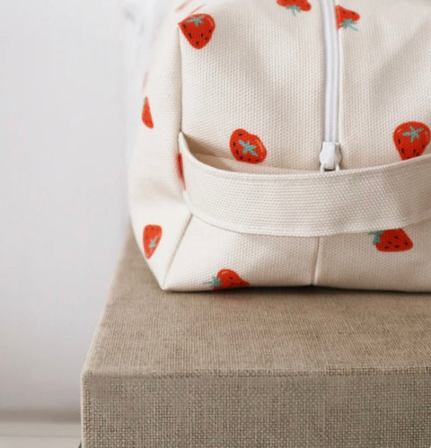 toiletry bag - strawberry