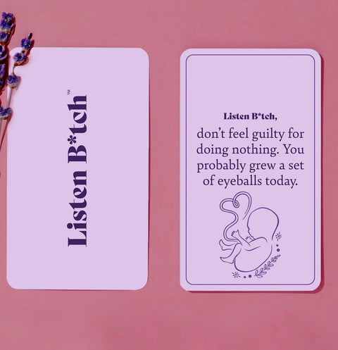 listen bitch - affirmation cards