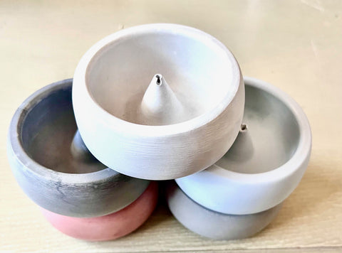 Cement Handmade Incense Holder