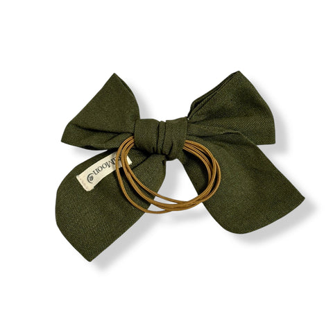 embroidered hair bow