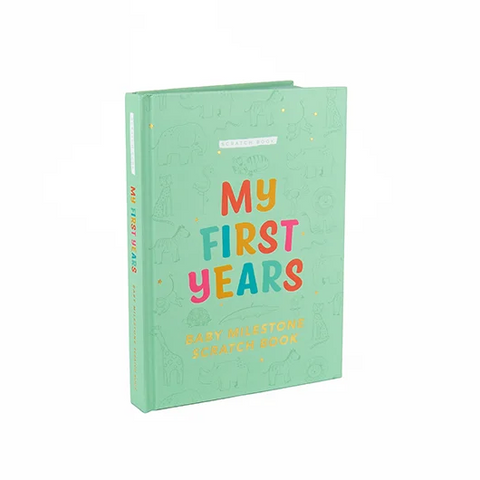 my first years - baby milestone scratch book