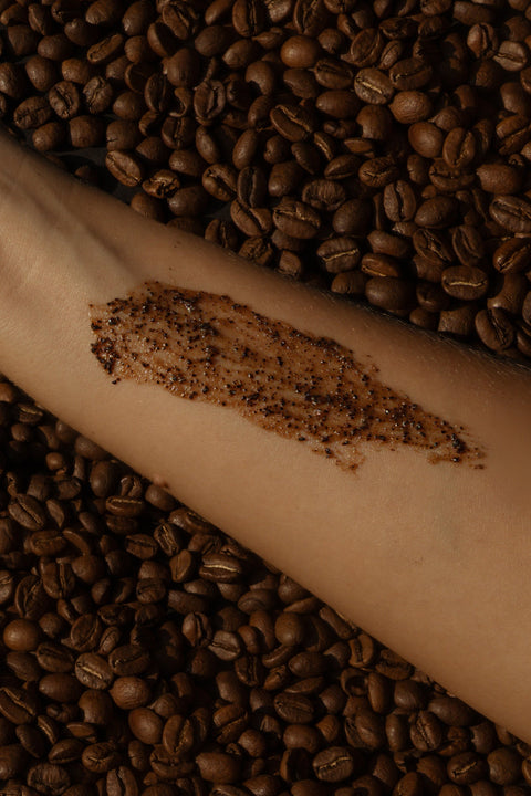 tallow-based exfoliating coffee scrub
