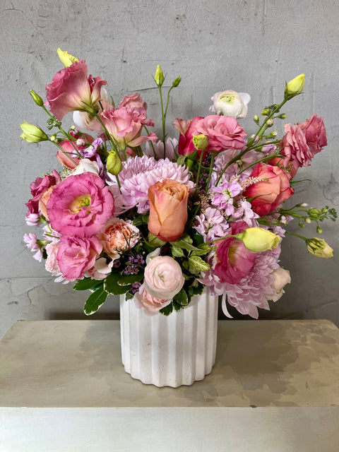 muted vase arrangement