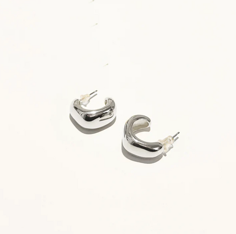 geometric dome earrings
