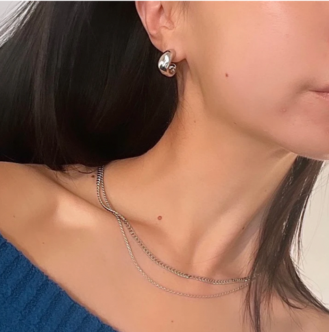 geometric dome earrings