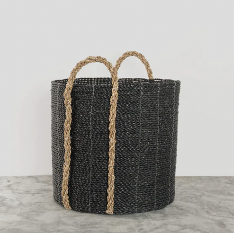 pokoloko: large handled seagrass basket (set of 3)