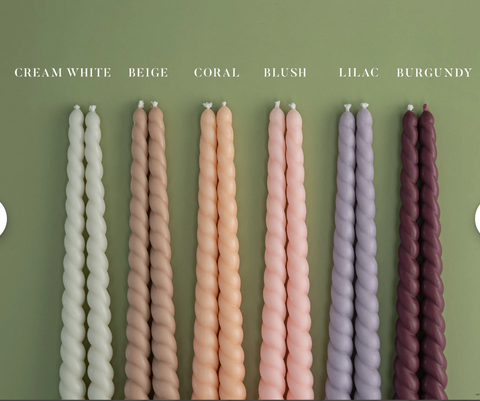 twisted taper candle sets