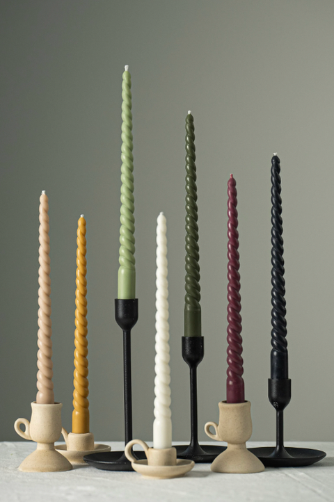 twisted taper candle sets