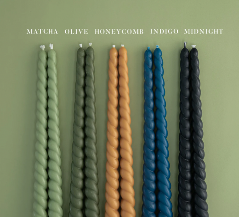 twisted taper candle sets