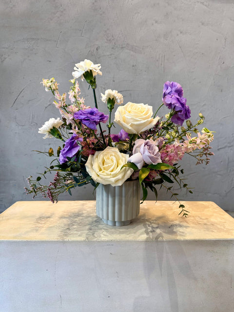 muted vase arrangement