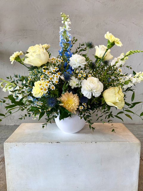 muted vase arrangement