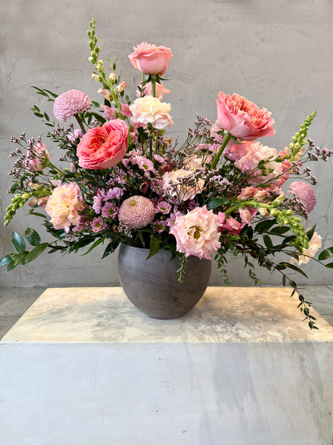 muted vase arrangement