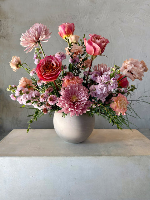 muted vase arrangement