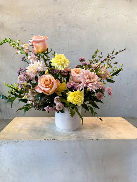 muted vase arrangement