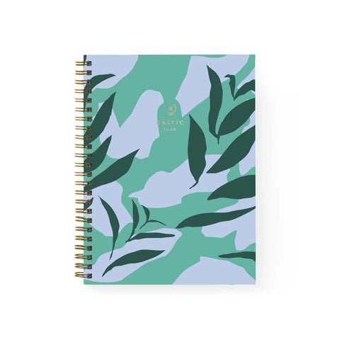 baltic club: greenery spiral notebook