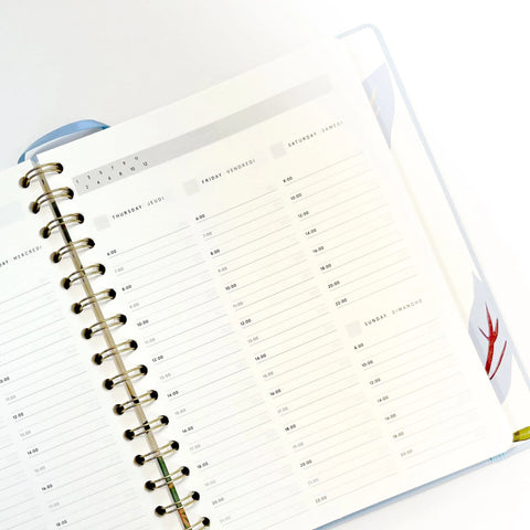 undated planner - blue ash cloth
